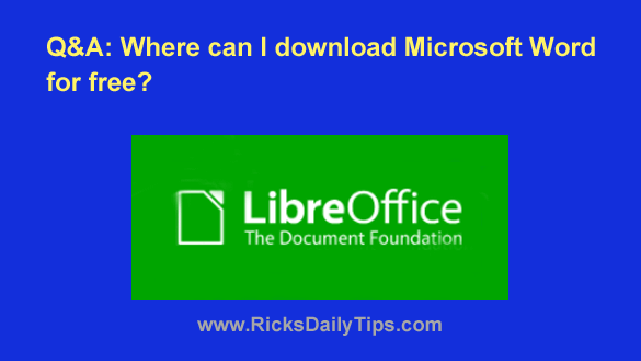 how can i download microsoft word for free on windows 10