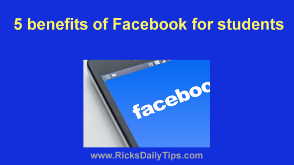 5 Benefits Of Facebook For Students